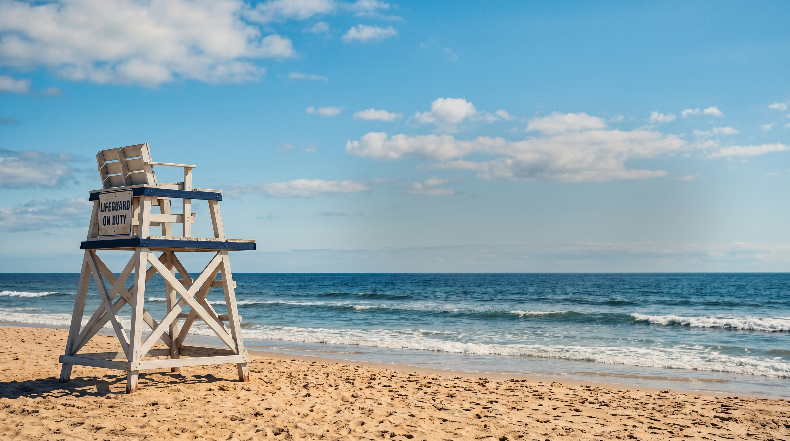 Jones Beach lifeguard chair and open sky
